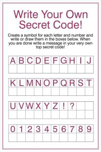 write your own secret code
