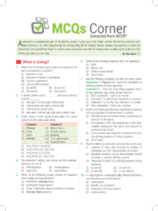 MCQs Corner