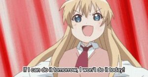 procrastination anime